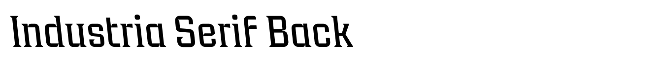 Industria Serif Back image